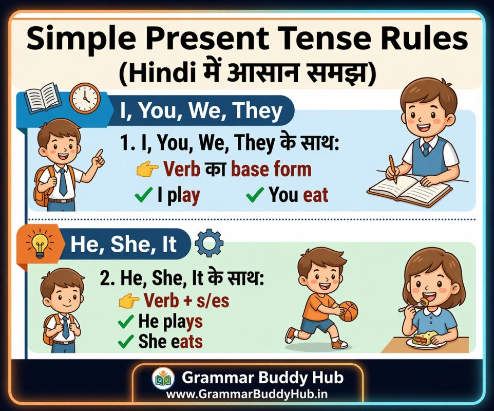 simple present tense rules